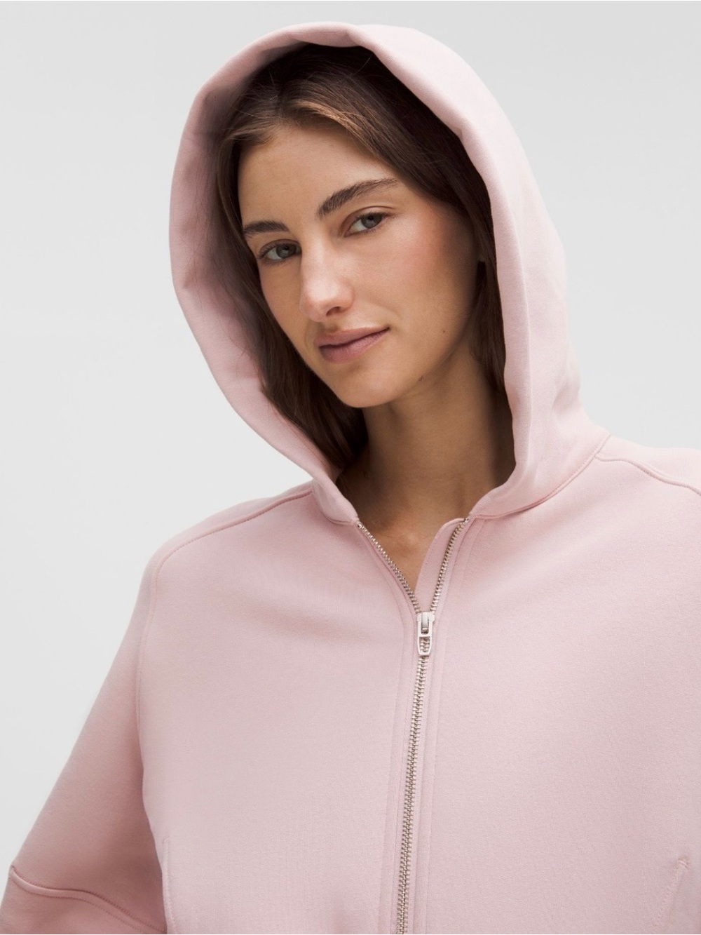 Lululemon Loungeful Relaxed-Fit Full-Zip Cropped Hoodie Mink Berry Size S